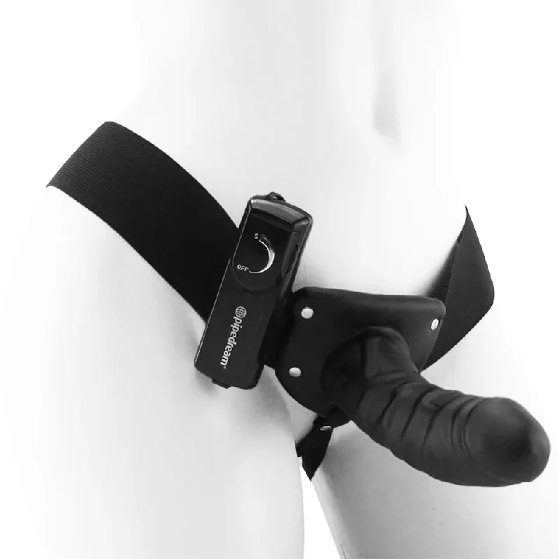 anal toy accessories-Fetish Fantasy Hollow Vibrating Strap-On in Black