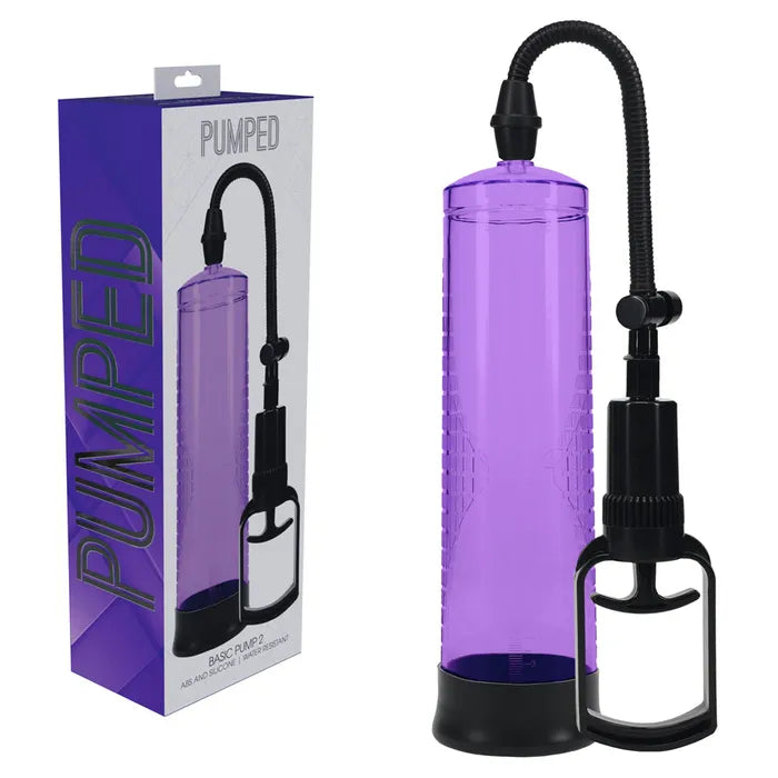 Powerful toy masturbator-PUMPED Basic Pump 2 - Purple - Purple Penis Pump