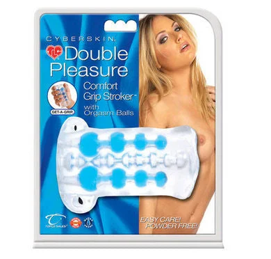 Skin-like sleeve masturbator-Tlc Cyberskin Double Pleasure Comfort Grip Stroker