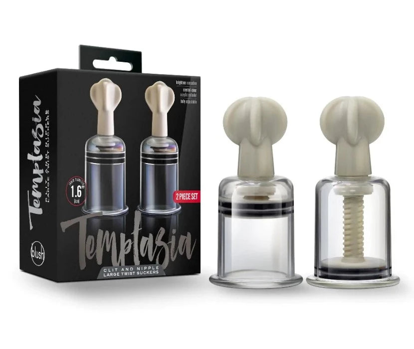 vibrating love egg accessories-Temptasia Clit & Nipple ''Large'' Twist Suckers