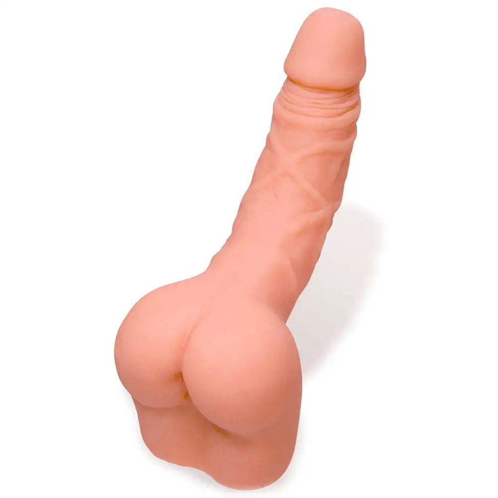 Easy-clean toy masturbator-8-inch Pipedream Flesh Pink Realistic Dildo Masturbator with Tight Anus