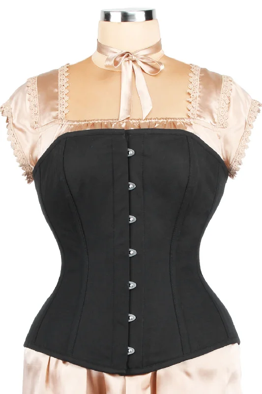 corset for prom dress-Edwardian Long Line Cotton Corset (ELC-401)