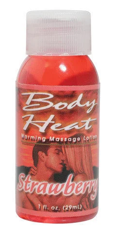 lubricant for pilates reformers-Body Heat Warming Massage Lotion Strawberry - 1 oz.