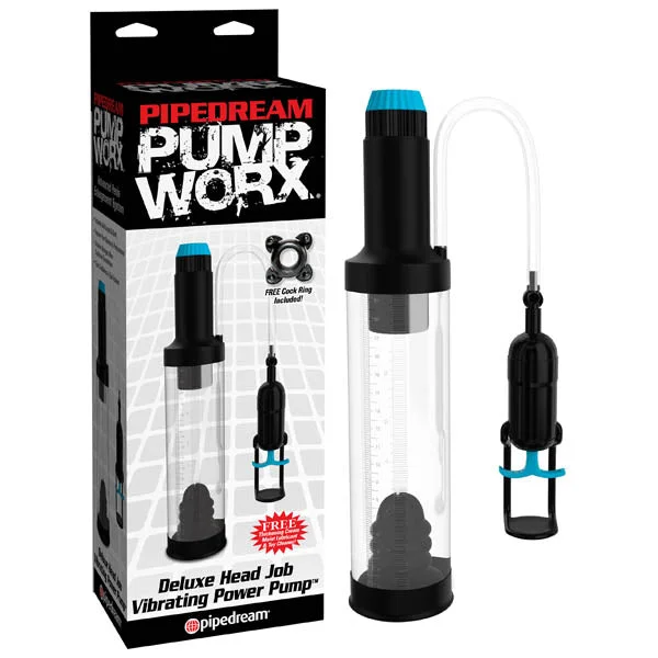 High-quality masturbator-Pump Worx Deluxe Head Job Vibrating Power Pump