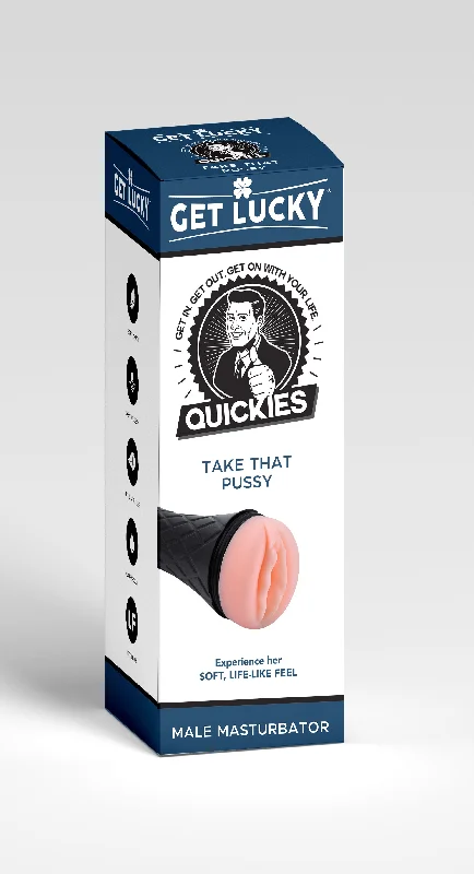 Easy-clean device masturbator-Get Lucky Quickies Take That Pussy  Male Masturbator