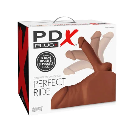 Ergonomic toy masturbator-PDX Plus Perfect Ride Torso Masturbator Dildo  - Light - Brown