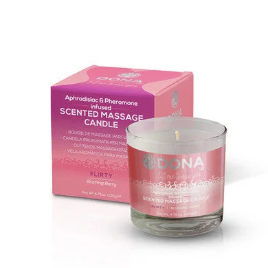 lubricant for photography gear-Dona Scented Massage Candle  Flirty Aroma - Blushing Berry - 4.75 oz.