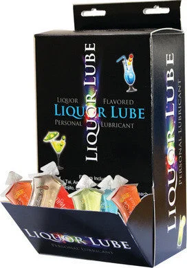 lubricant for sewing needles-Liquor Lube - 7 Assorted  Flavors - 50 Pieces Display