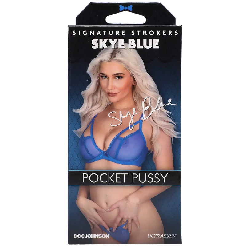 High-performance male masturbator-Signature Strokers - Skye Blue - Ultraskyn Pocket  Pussy - Vanilla