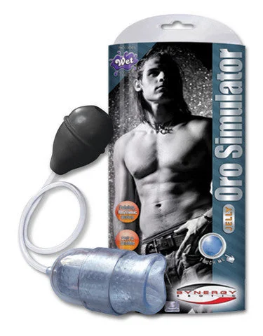 Waterproof sleeve masturbator-Jelly Oro Stimulator - Blue