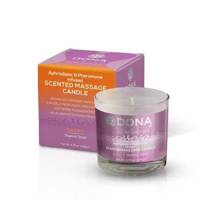 lubricant for video equipment-Dona Scented Massage Candle  Sassy Aroma - Tropical Tease - 4.75 oz.