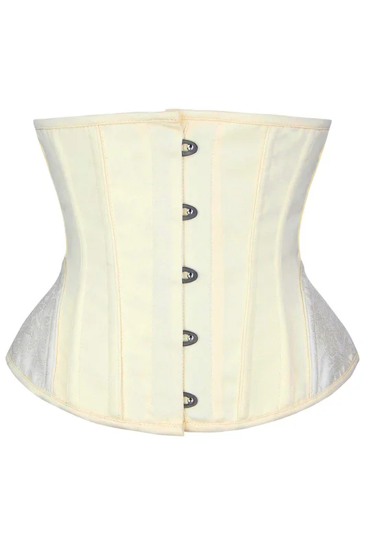 corset for vintage event-Apricot Hip Detail Steel-Boned Underbust Corset