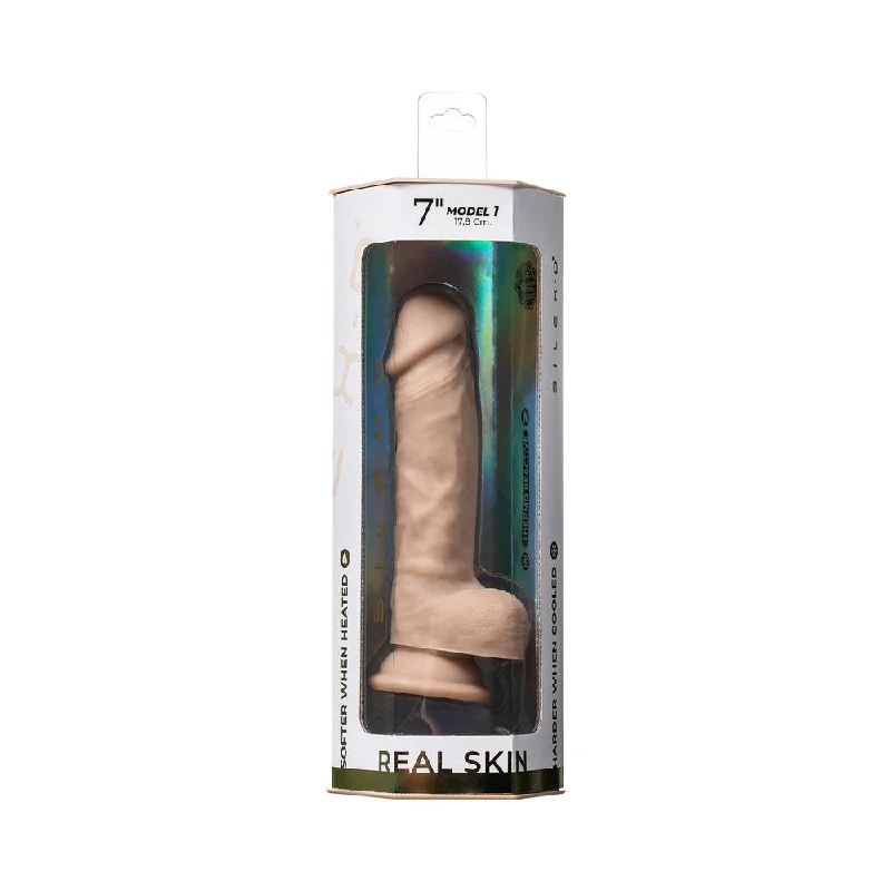 High-tech masturbator-SILEX-D Real Skin Model 1 Dildo 7 in. Vanilla