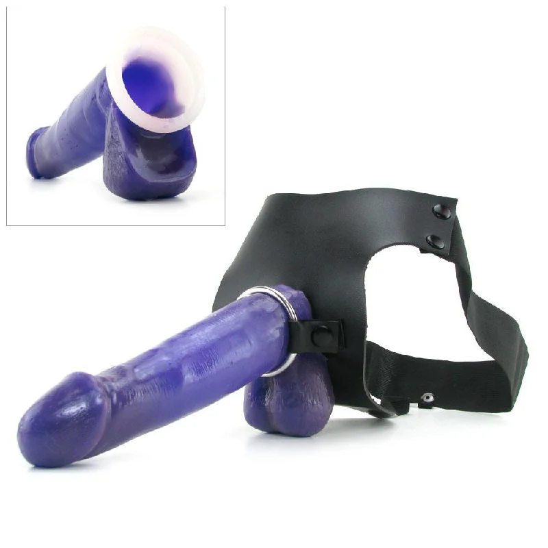 anal plug kits accessories-Fetish Fantasy Deluxe 7 Inch Men's Hollow Strap-On Set