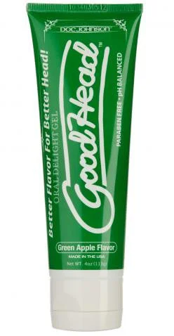 lubricant for backpack buckles-Goodhead Oral Delight Gel - Green Apple - 4 oz.