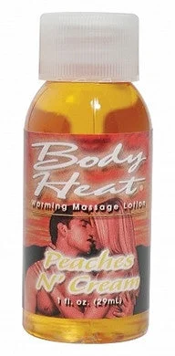 lubricant for sleeping bag zippers-Body Heat Warming Massage  Lotion - Peaches N Cream  -  1 Oz.