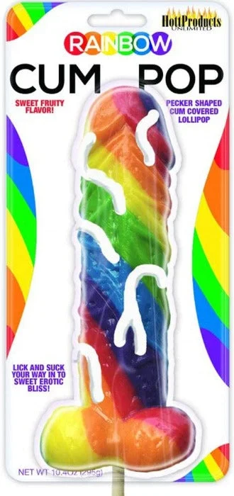 dual-action vibrator accessories-Rainbow ''Cum'' Pop Candy Popsicle