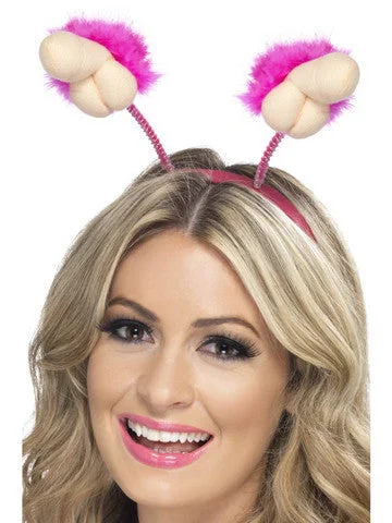 bondage mask accessories-Hen Night Plush Willy Boppers - Pink