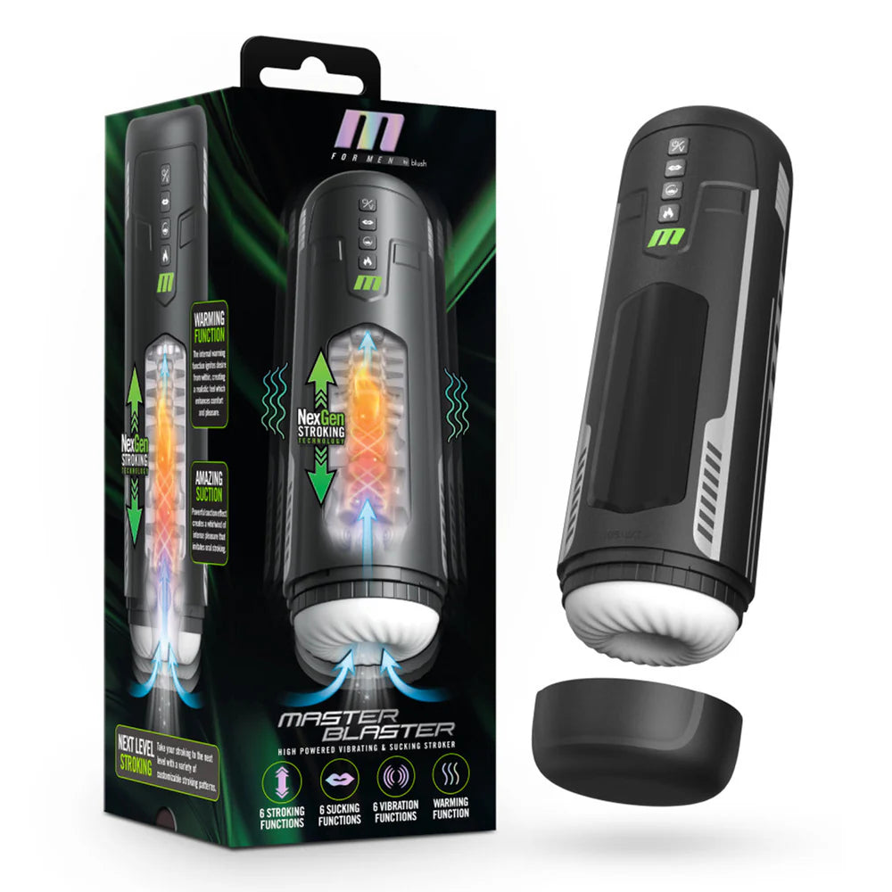 Skin-like device masturbator-M for Men ''Master Blaster'' Masturbator -Black