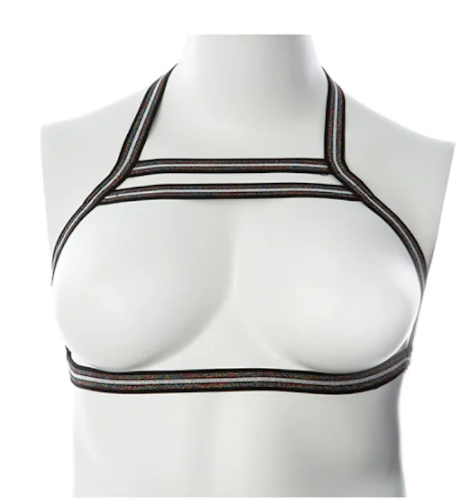 love ring accessories-Gender Fluid ''Silver Lining'' Body Harness (S-L)