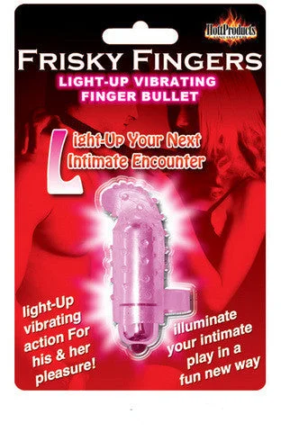 penis vibrator accessories-Light Up Frisky Finger -  Magenta