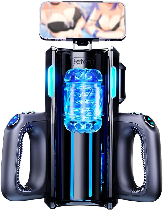 Heated toy masturbator-10 Thrusting High-speed Motor Masturbator Cup With Phone Holder