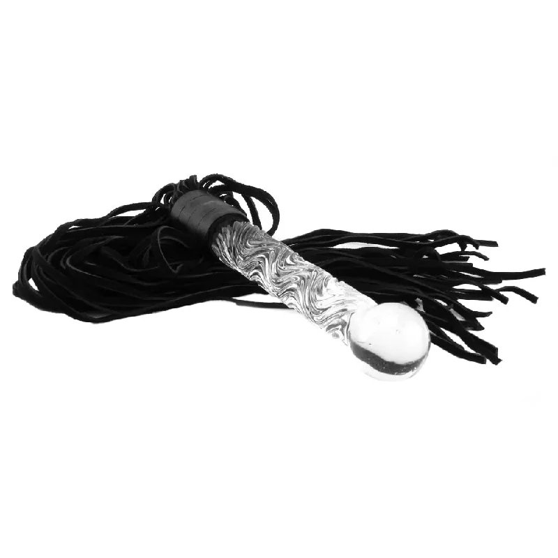 vibrator head attachments-Icicles No. 38 Hand Blown Glass Whip