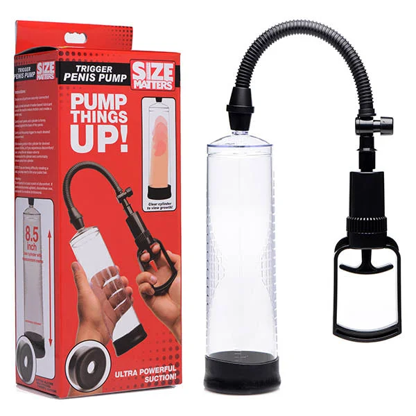 Lightweight sleeve masturbator-Size Matters Trigger Penis Pump