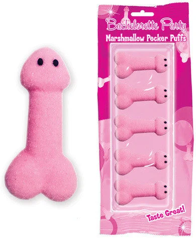 vibrating dildo for couples accessories-Pecker Puffs Marshmallow Penies - 5 Count