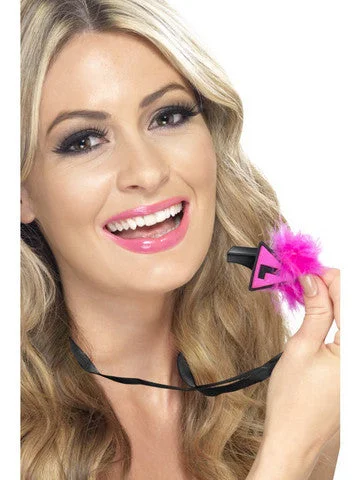 sex toy cleaning wipes set-Hen Night L Plate Whistle Necklace - Black