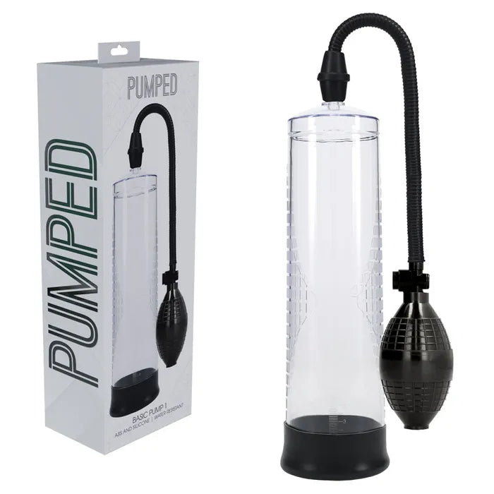 Affordable toy masturbator-PUMPED Basic Pump 1 - Transparent - Clear Penis Pump