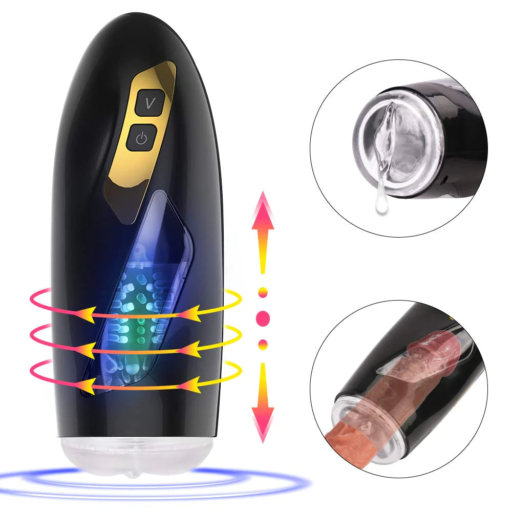 Travel-ready toy masturbator-Big Size Automatic Vagina  Masturbator Cup