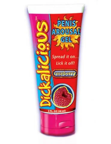 lubricant for rakes-Dickalicious Penis Arousal Gel Raspberry - 2 oz.