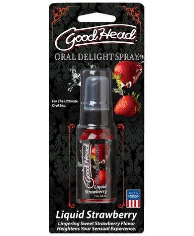 lubricant for multi-tools-Goodhead Oral Delight Spray Liquid Strawberry - 1 oz.