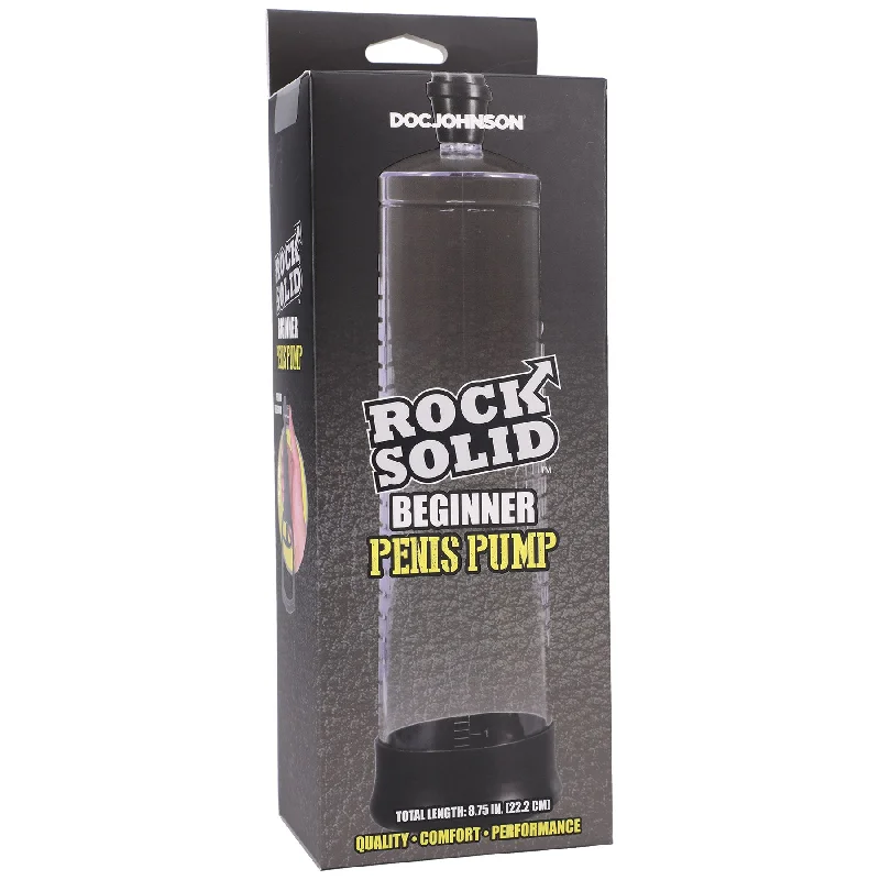 Electric sleeve masturbator-Rock Solid - Beginner Penis Pump - Black/clear