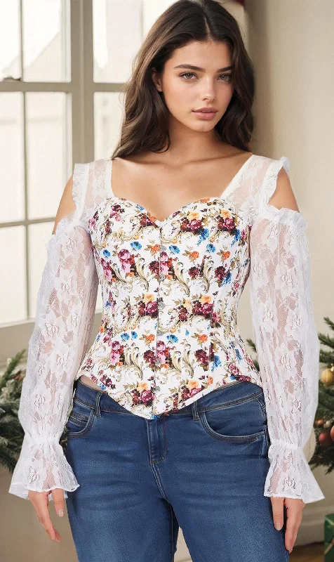 corset for street style-Mara Cold Shoulder Corset