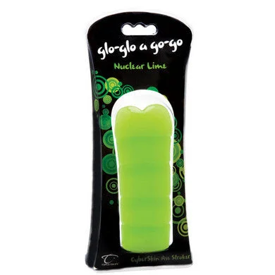 Ergonomic sleeve masturbator-Glo Glo A Go Go Nuclear Lime Cyberskin Ass Stroker