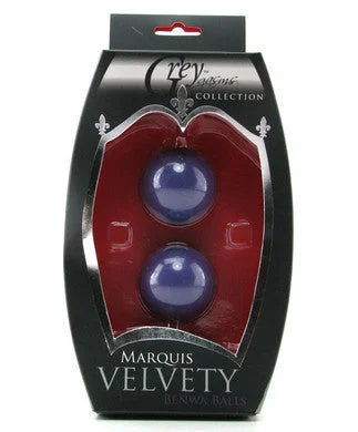 sex toy cleaning sprays-Marquis Velvety Purple Benwa  Balls