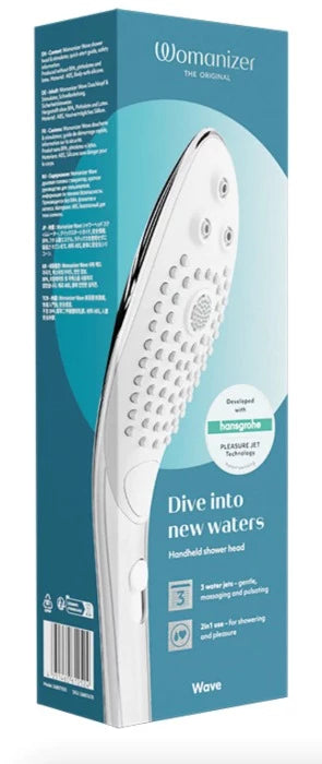 lubricant for sanders-Womanizer ''Wave'' Showerhead & Water Massager -Chrome