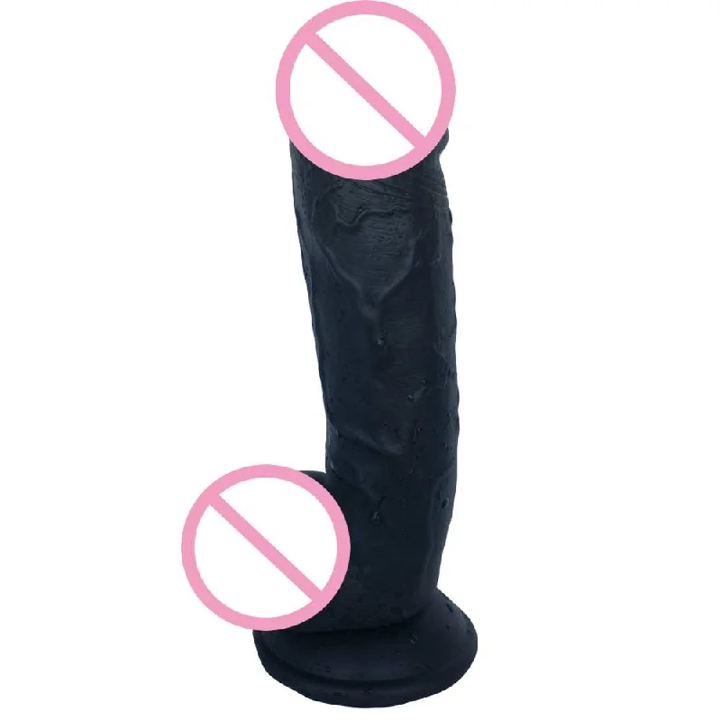 Dragon dildo-Flexible Black Mandingo Textured Dildo |/| Thickest Bigest BBC