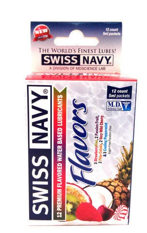 lubricant for vacuum cleaners-Swiss Navy Variety Flavor -  5 Ml Sachets - 12 Count Box