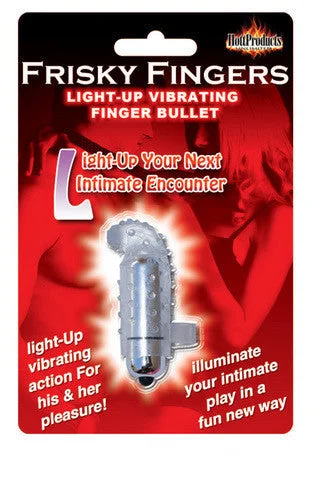 sex toy replacement sleeves-Light Up Frisky Fingers - Clear