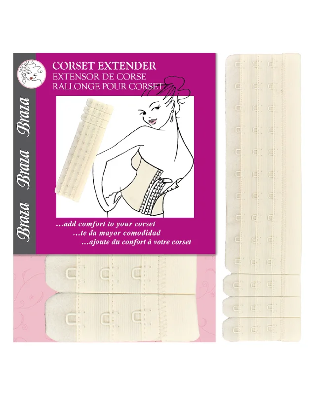 corset for gothic lingerie-Braza Corset Extender - Ivory - 50517