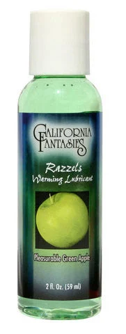 lubricant for turnstiles-Razzels Flavored, Warming Lubricant  Green Apple - 2 oz.