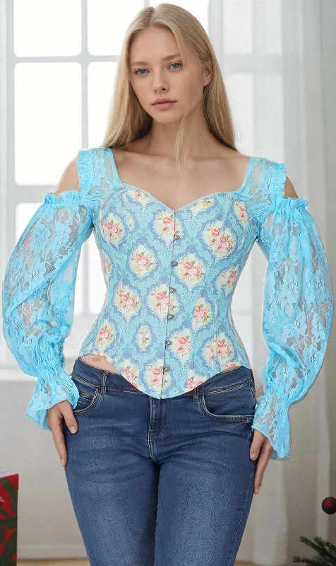 corset for retro fashion-Karsyn Floral Print Corset