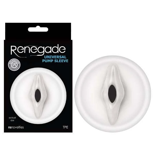 Vibrating toy masturbator-Renegade Universal Pump Sleeve - Clear Vagina-Shaped Penis Pump Sleeve