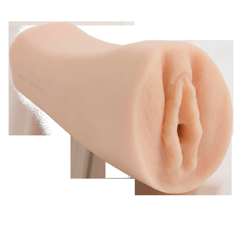 Compact sleeve masturbator-Palm Pal Natural Ultraskyn Masturbator - Pussy