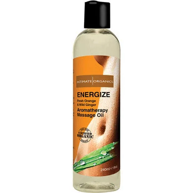 lubricant for chainsaws-Energize Aromatherapy Massage  Oil - Fresh Orange and Wild Ginger - 8 oz.