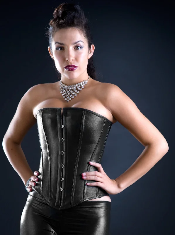 vintage corset dress-Leather Seducer Corset