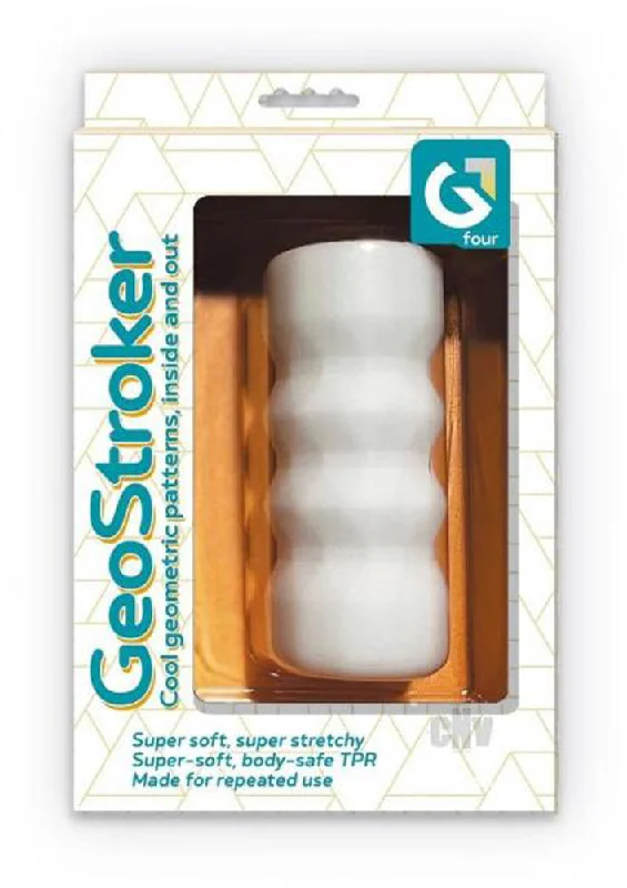 Heated male masturbator-Geostroker 4 Stroker - White